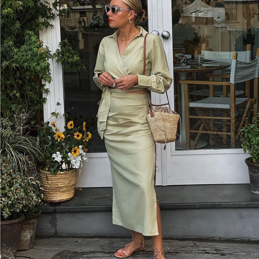 Linen cotton blend set